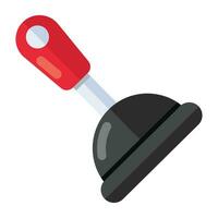 Editable design icon of plunger vector