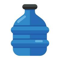 Conceptual flat design icon of water gallon vector