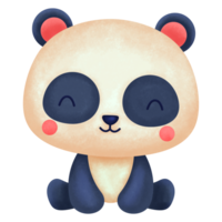 lindo panda animal acuarela png