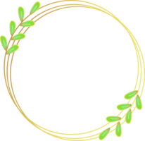 Leaf Wreath Frame png