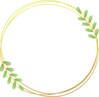 Leaf Wreath Frame png