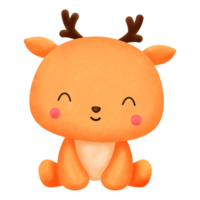 carino cervo animale acquerello png