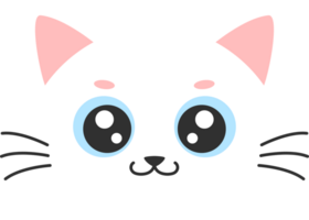 illustrazione di faccia di gatto carino png