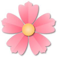 Rosa flor papercut png