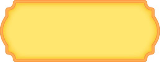 Yellow Banner Button png