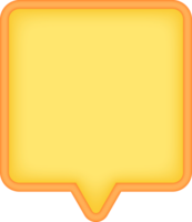 Jaune bannière bouton png