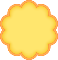 Jaune bannière bouton png