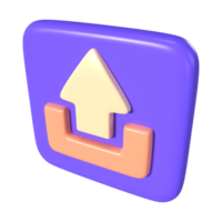 cargar icono de ilustración 3d png