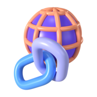 Symbol für Hyperlink-3D-Illustration png