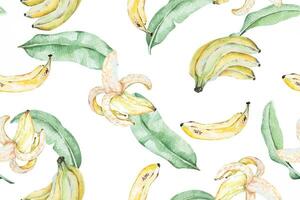 Seamless pattern of bananas.Tropical botanical fruit background.Suitable for designing fabric and wallpaper patterns. vector