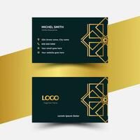 Double-sided modern creative business card. vector