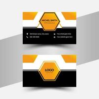 Double-sided modern creative business card. vector