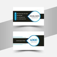 Double-sided modern creative business card. vector