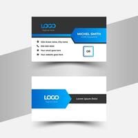 Double-sided modern creative business card. vector