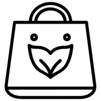 cute outline bag png