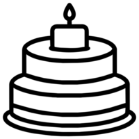 cute outline cake png