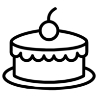 cute outline cake png