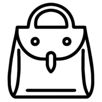 cute outline bag png