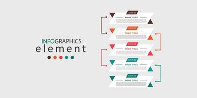 Business infographics timeline design template with 5 step and option information. Premium vector with editable sign or symbol. Eps10 vector