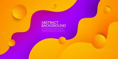 Colorful geometric wave background. Orange and purple color elements with fluid gradient. Dynamic shapes composition. Eps10 vector