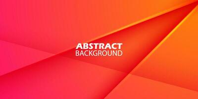 Abstract geometric futuristic background with colorful gradient orange background design. Overlap papercut pattern with shadow and light. Eps10 vector