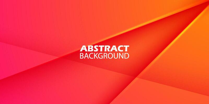 Abstract geometric futuristic background with colorful gradient orange background design. Overlap papercut pattern with shadow and light. Eps10 vector