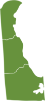 doodle freehand drawing of delaware state map. png