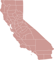 doodle freehand drawing of california state map. png