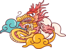 Dragon of new year 2024 elements png