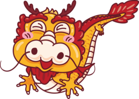 Dragon of new year 2024 elements png