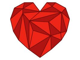 Heart Valentines Day Geometric Background vector