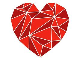 Geometric Heart Valentines Day Background vector