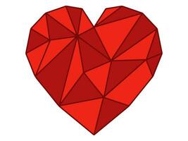 geométrico corazón san valentin día antecedentes vector