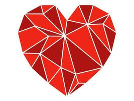 Valentine Background Geometric Heart Illustration vector