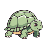 ai gegenereerd schattig schildpad tekenfilm illustratie voor kinderen Aan transparant achtergrond png