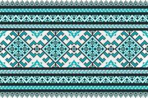 Ethnic Pixel Art Aztec Style Seamless Pattern.  Vector design for fabric, tile, embroidery, wrapping, wallpaper, and background