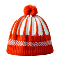 ai generato inverno a maglia cappello isolato su trasparente sfondo png