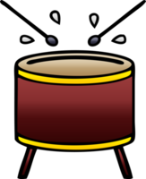 gradiënt gearceerde cartoon drum png