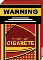 retro póster diseño, vector ilustración eps10 gráfico retro póster diseño. cigarrillo paquete inspiración diseño elementos. elegante y único rojo cigarrillo paquetes