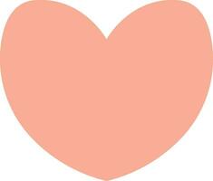Simple peach heart vector