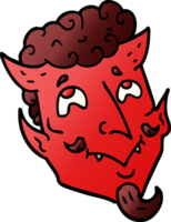 cartoon doodle devil face png