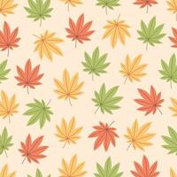 Maple leaves seamless pattern. Autumn foliage, autumn time. Design for fabric, textile, wrapping paper vector