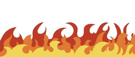 Fire flame in flat cartoon style. Fire background. Fire. vector