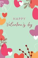 Happy Valentine's day. Postcard for Valentine's Day. Valentine's card. vector