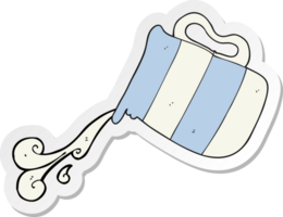 sticker of a cartoon pouring milk jug png