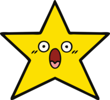 estrela de ouro bonito dos desenhos animados png