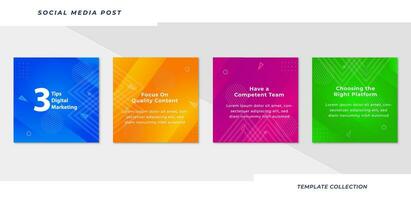 Tips post collection tutorial, tip, trick, quick tips, layout template design Element Pro Vector