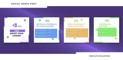 tips post collection tutorial, tip, trick, quick tips, layout template design element Pro Vector