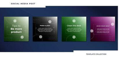 Tips post collection tutorial, tip, trick, quick tips, layout template design Pro Vector