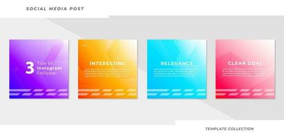 Tips social media tutorial, tips, post banner layout template colorful background design element, Pro Vector